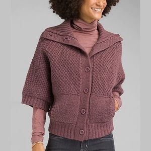 prAna Milone Sweater in Burgundy Size XL